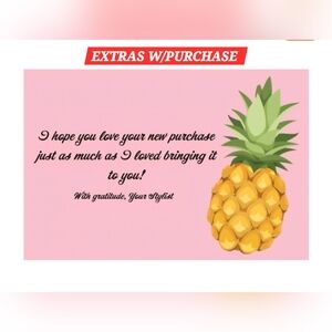 🦋LAST ONE- 50ct. 4x6 Pineapple Thank You Cards Bonus Random 3-10x13 Polymailers